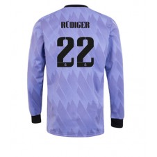 Real Madrid Antonio Rudiger #22 Bortatröja 2022-23 Långa ärmar